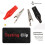 20 Pcs Black Red Soft Plastic Coated Testing Probe Alligator Test Clip 3
