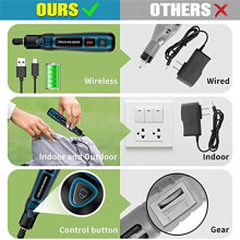 Stylo de Gravure 20W avec 44 Bits, Outil de Gravure Sans Fil éLectrique Multifonction USB pour le Bricolage, le Polissage de Bijoux de Sculpture