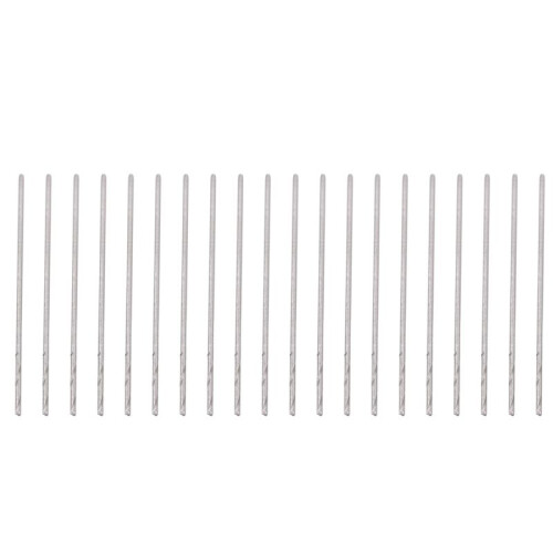 20 Stueck 0,5 mm Durchmesser gerader Schaft Metallspiralspiralbohrer