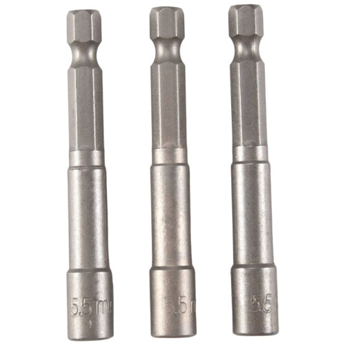 65mm Length 5.5mm Hex Socket Driver Bit Magnetic Bit 3 Pcs
