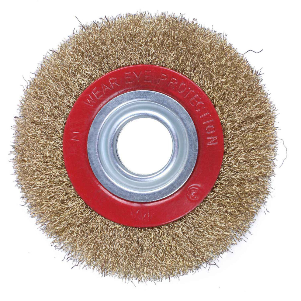 Wire Brush Wheel For Bench Grinder Polish + Reducers Adaptor Rings,6Inch 150Mm 4712562039409