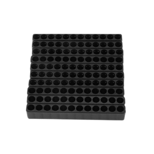 10pcs 12-Hole Screwdriver Bit Holder Box Block Black For Six Angle 6.35mm Handle
