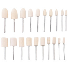 20Pcs Wool  Mounted Mandrel Polishing Buffing Wheels Grinding Bits Grinder  Polish Watch Jewelry Rotary Tool Accessories Attachment - 1/8 Inch