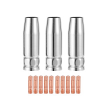 13Pcs CO2 Mig Welding Torch Aircooled MB 15AK Contact Tip Holder Gas Nozzle 0.8mm  Shield Shroud Nozzle Tip Kit