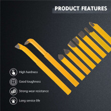 9pcs/Set YW1 Carbide Brazed Tip Tipped Lathe Cutter Tools 8x8mm Shank High Hardness Turning Milling Welding Bit