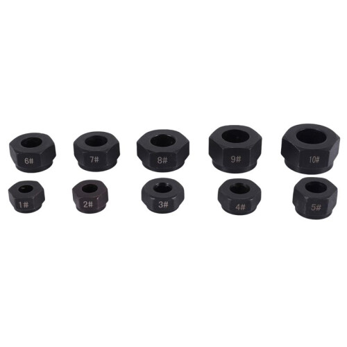 10Pcs Damaged Nut Bolt Remover Stud Extractor Set Metric Broken Bolt Removal Kit