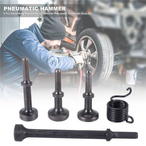5 Pcs Smoothing Pneumatic Air Hammer Pneumatic Chisel Bits Tools Kit 1