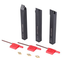 3Pcs 1/2 inch CNC Lathe Carbide Turning Tools Indexable Holder Set SDNCN1212H07 + SDJCL1212H07 + SDJCR1212H07+3Pcs DCMT070204 Insert