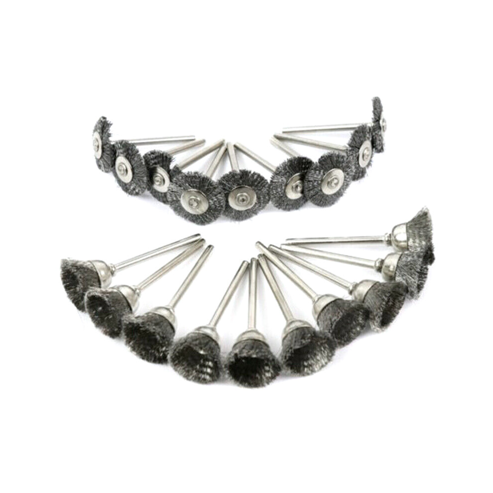 Stainless Steel Wire Brush Set For Rotary Tool Die Grinder Flat Wheel Cup 4712817887441