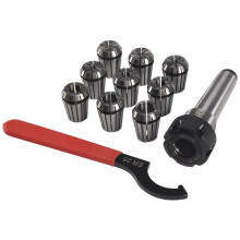 9Pcs Er25 Spring Collets 1Pcs Mt3 M12 Er25 Collet Chuck Morse Taper Holder para Cnc Milling Torno Herramienta