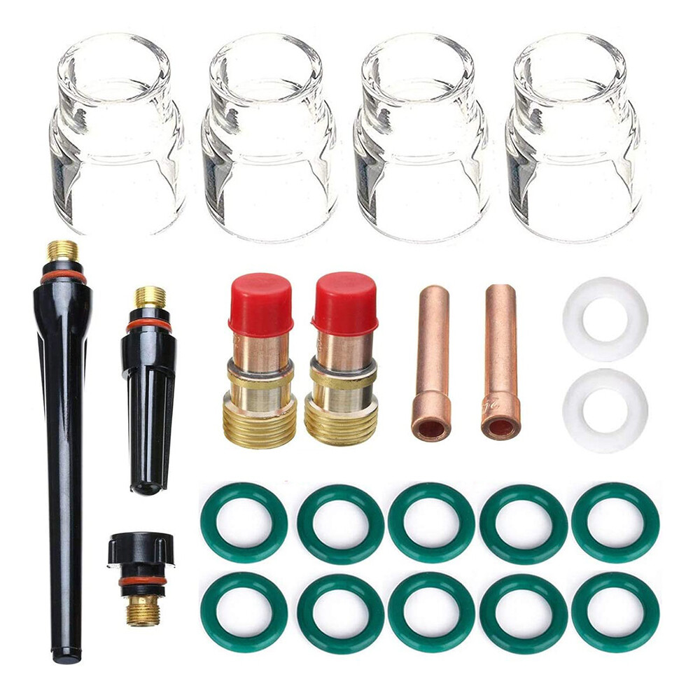 23Pcs Tig Stubby Gas Lens 17Gl332 3/32Inch & 12 Cup & Tig Gas Lens Alumina Nozzle Kit For Db Sr Wp 17/18/26 Tig Welding Torch 4713600859270