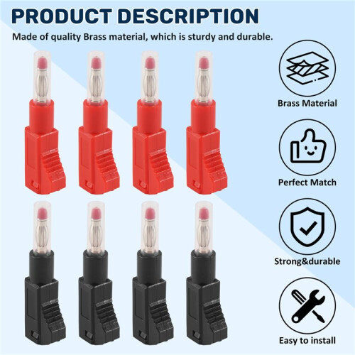 10 Sets Retractable Sheath 4Mm Banana Plug Connectors Stackable Wire Solder Multimeter Test Leads Ends Plugs Adapter 1