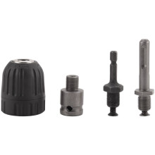 0.8-10mm Precise Keyless Drill Chuck Converter 3/8Inch- 24UNF Thread Quick Change Adapter with SDS- Hex Shank Socket