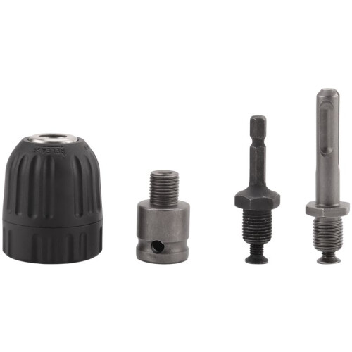 0.8-10mm Precise Keyless Drill Chuck Converter 3/8Inch- 24UNF Thread Quick Change Adapter with SDS- Hex Shank Socket