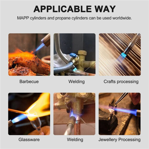 Brazing Welding Hose Torch MAPP Propane Soldering Torch with 1.6M Hose 2