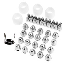 45 Pièces Séries P80 Jeu de Consommables de Torche de Coupe Buse de Pointe D'Électrode 1.5Mm Tasse Rouleau de Guidage Roue Tenue Coupe Plasma