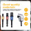 Impact Grade Power Hand Tools Driver Sockets Adapter Extension Set, 3Pcs Hex Shank Drill Nut Driver Bit Set + 105 Degree Right Angle Driver Extension 4