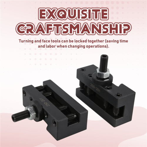 2Pcs 250-201 Quick Change Tool Holder Turning and Facing Tool Holder for Lathe Cutter Cutting Tool Bits 1