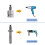 5Pcs 1.5-10mm 3/8-24UNF Drill Chuck Set Drill Adapter Changed Impact Wrench Into Eletric Drill Chuck Drill Tool Kits 5
