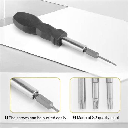12 Pack Torx  Screwdriver Bit Set 1/4 Inch Hex Shank T5-T40 Star Screwdriver Tool Kit with 1 Pack Handle