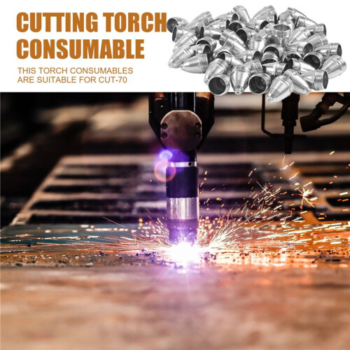 100Pcs P80 Plasma Cutting Torch Consumable Cutting CNC 60A 80A 100A P80 Plasma Torch Tip Electrode Nozzle 2