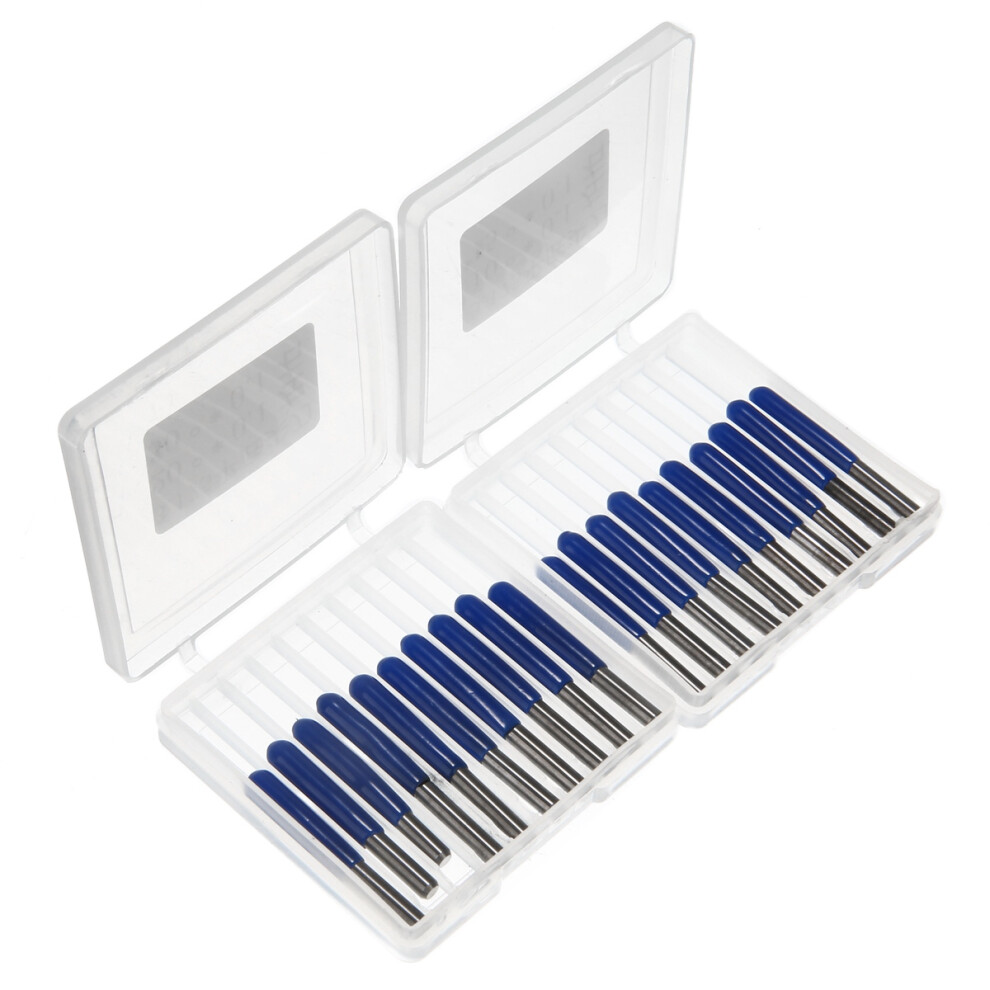 20Pcs Carbide Pcb Engraving Bits 3.175Mm Cnc Router Bit 10/15/20/30 Degree Milling Cutter Tools 6033169652869