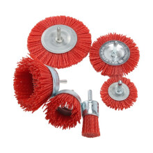 6 Stks Nylon Filament Schurende Staalborstel Wiel & Cup Borstel Set met 1/4 Inch Schacht, 6 Maten Nylon Boor Borstel Set Perfect