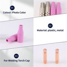 Mig Set of Nozzles 16Pcs AK15 for Welding Torch Cap Tip Contact 0.8mm MB15 Ceramic Accessories