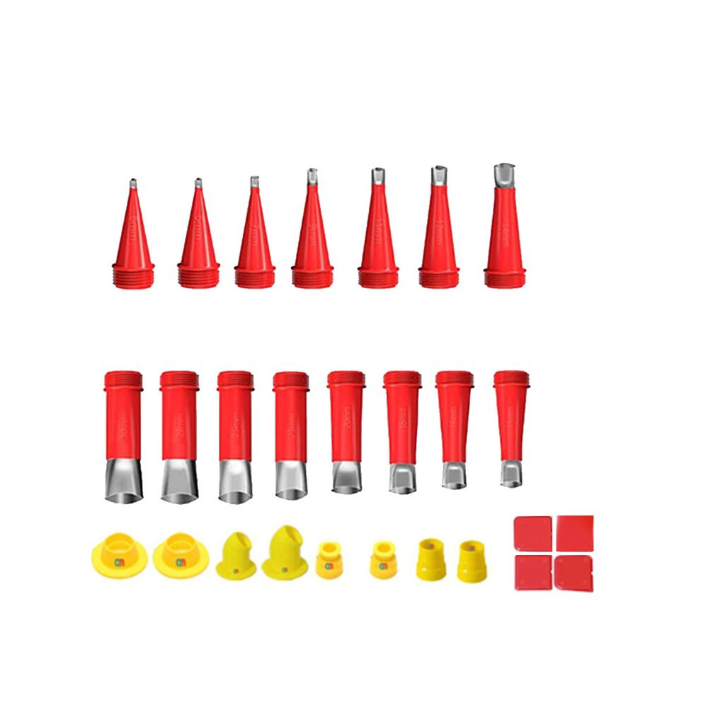 27Pcs Stainless Steel Caulk Nozzle Applicator With Base Caulking Finisher Sealant Finishing Tool Kitchen Sink Joint 6033526589166