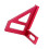 Carpenter Square Aluminum Miter Triangle Ruler Precision Hole Scriber Woodworking Square Protractor 45/90 Degree-Red 5
