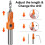 Countersink Drill Bit, 5Pcs Quick Change 8mm Adjustable Countersink Drill Bit Set with 5Pcs Replaceable Drill Bits 9