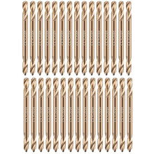 30Pcs 1/8In Cobalt Drill Bits Double End Drill Bits for Hardened Steel Cast Iron Wood Plastic Stainless Steel Drill Bit