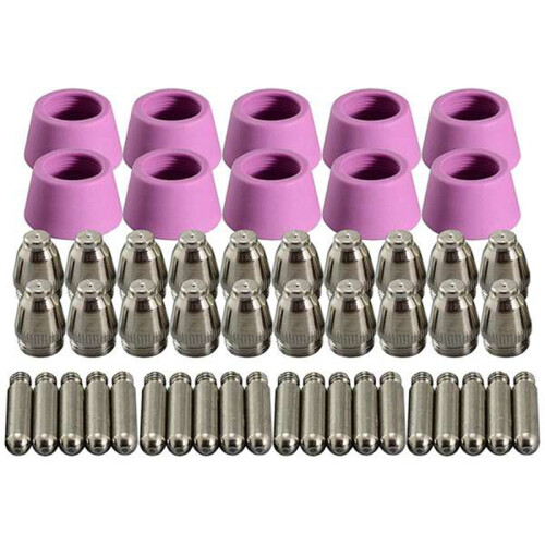 100Pcs AG60 Plasma Cutting Machine Consumable SG55 Plasma Cutter Accessories Plasma Torch Tip Electrode Cutter Kit 1