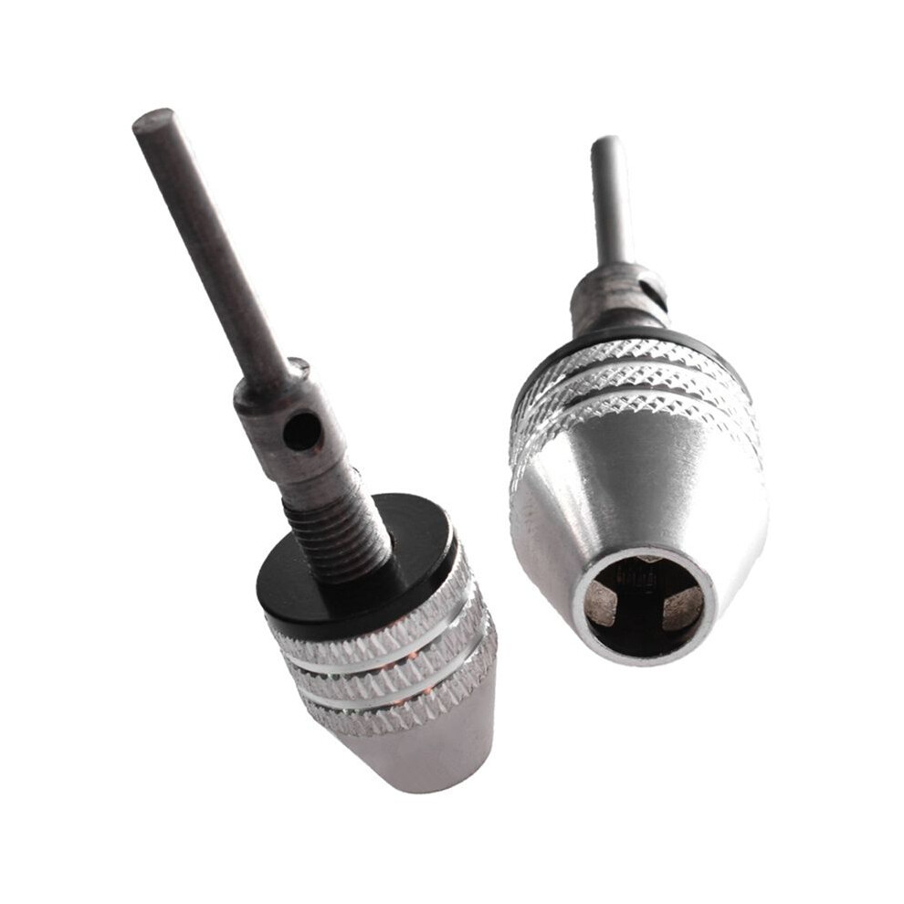 2Pcs Three-Jaw Chuck Set 0.3-3.4Mm Round Handle Self-Centering Twist Drill Accessories Electric Grinder Drill Clamp 4714250139538