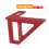 Carpenter Square Aluminum Miter Triangle Ruler Precision Hole Scriber Woodworking Square Protractor 45/90 Degree-Red 2