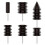 Leather Burnisher Bits for Rotary Tools - 6 Piece Set of Solid Tropical Sandalwood Burnishing Tools Smooth Leather 6