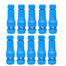 10-Teiliger Drahtverbinder, Landschaftsbeleuchtungsverbinder, Wasserdicht, Für 12-16 Gauge Kabelverbinder für AußEnleuchten, Blau