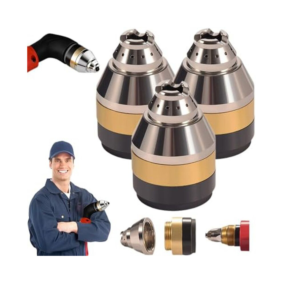 P80 Plasma Cutting Nozzle Protective Cover, Plasma Cutter Tips Electrodes Cover, Contactable Protective Cover (3Pcs) 6033967275734
