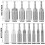 14Pcs Hexagonal Sockets Set, 6-19mm Deep Socket Adapter Kit Hex Shank Nut Driver Bits Set Quick Change Nut Setter 8