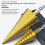 3-Piece Hexagonal Handle Step Drill  3Pc Export Pagoda Drill Step Drill Double Bubble Step Drill Reamer. 2