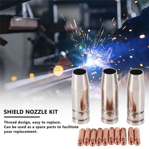 For MB15 15AK MIG Welding Torch Kit Contact Tip Nozzle Diffuser MIG Welding Torch Accessory Kit 0.8mm 2