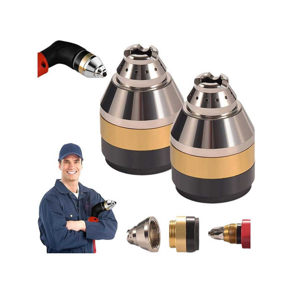 P80 Plasma Cutting Nozzle Protective Cover, Plasma Cutter Tips Electrodes Cover, Contactable Protective Cover (2Pcs) 6033640778316