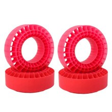 4 Stuks Siliconenrubber Inzetstuk Schuimband Geschikt voor 1,9 Inch Wielbanden 108 mm Schuim Geschikt voor 1/10 RC Crawler Auto-Rood