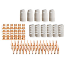 100PCS Plasma Cutting Tip Electrode & Nozzle Kits Consumables Accessories for PT31 CUT40 50 55 Plasma Cutter Tools
