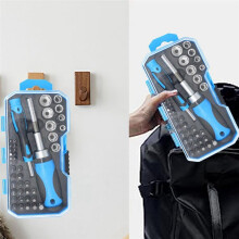 44-Delige Ratelschroevendraaier-Bithoezenset Draagbare Onderhoudsgereedschappen Zijn Geschikt voor Gezinnen, Garages en Fietsen.