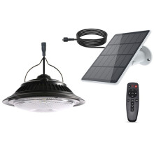 Zonne-Hanglampen met Enkele Kop, Afstandsbediening, Binnen, Buiten, Schuurlamp, Led, Hangend voor Berging, Veranda, Tuin