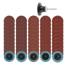 50-Teiliges Schleifpapier-Set mit KöRnung 36-240, Schnellwechsel-Kombination für die Endbearbeitung Von HolzmöBeln/Metall