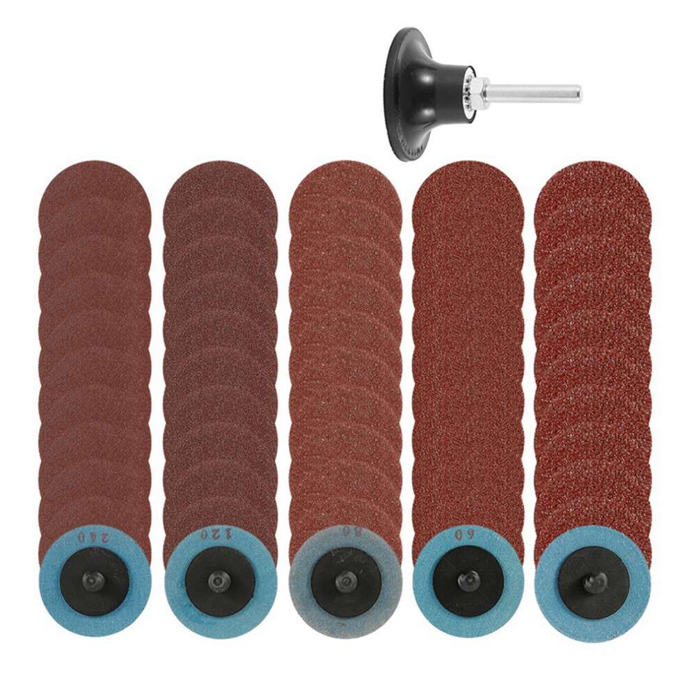 50Pcs Sandpaper 36-240 Grit Grinding Wheel Set Quick Change Combination For Wood Furniture Finishing/Metal 6031050478970