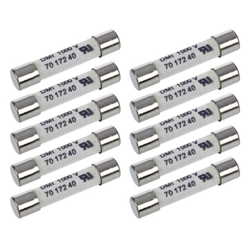 1000V 500MA 10Pcs 6.3X32mm Multifunctional Convenient Portable Practical White Ceramic Fuse for Multimeter