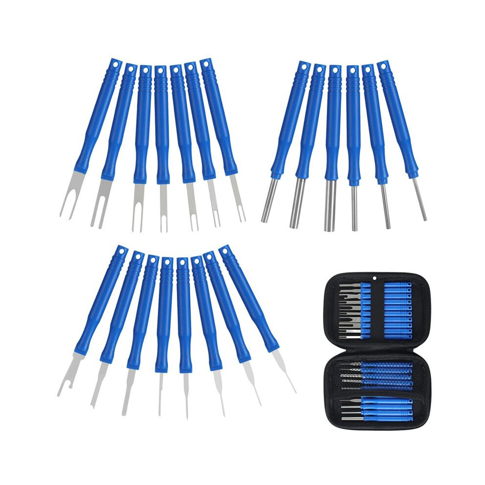 21Pcs Car Terminal Removal Tool Kit Cable Plug Remove Puller Electrical Wire Crimp Connector Pin Extractor 6033556426202
